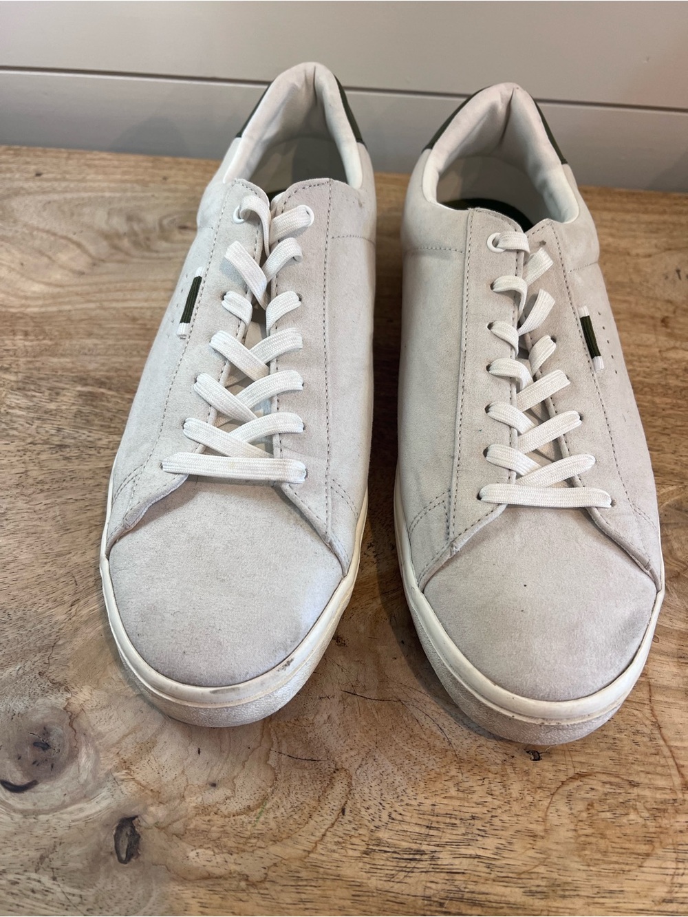 H&M Men's Low-Top Suede Sneakers in Off-White